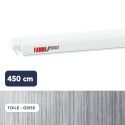 Store F80s 4,50 m BLANC toile GRISE
