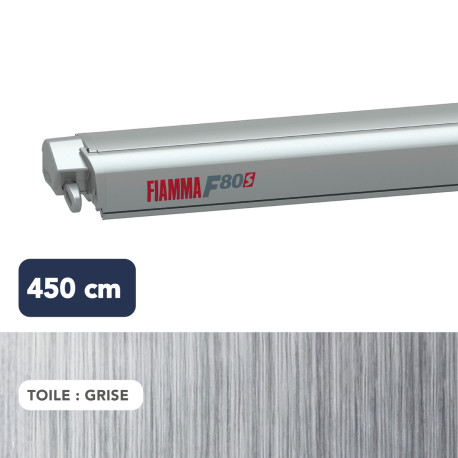 Store F80s 4,50 m TITANIUM toile GRISE