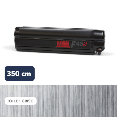 Store F45s 3,50 m NOIR toile GRISE sans adaptateur
