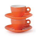 ESPRESSO SET ORANGE (2 TASSE + 2 SOUS TASSE)