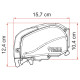 Store F80L 4,50 m BLANC toile GRISE