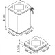 Poubelle pliable FIAMMA grise et noir