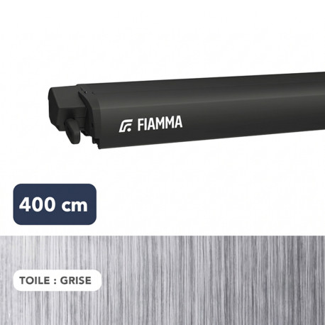 Store F80s 4,00 m NOIR toile GRISE