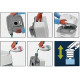 PORTA POTTI QUBE 165 BLANC POMPE MANUELLE