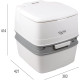 PORTA POTTI QUBE 165 BLANC POMPE MANUELLE