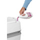 PORTA POTTI QUBE 335 BLANC POMPE A PISTON ET FIXATION AU SOL