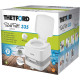 PORTA POTTI QUBE 335 BLANC POMPE A PISTON ET FIXATION AU SOL