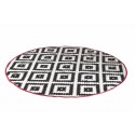 TAPIS NOIR ET BLANC DIAM 200 CM - 380 gr/m2 VINTAGE