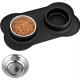 Gamelle double 170 ml pour animaux sur tapis souple