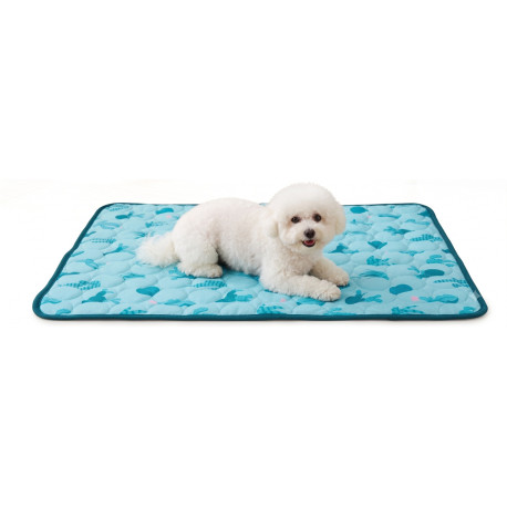 Tapis rafraichissant 62 x 50 cm pour animaux bleu