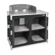 Meuble de cuisine KITCHENETTE 3 étagères pare-feu noir - Brunner