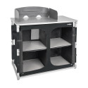 Meuble de cuisine KITCHENETTE 3 étagères pare-feu noir - Brunner