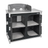 Meuble de cuisine KITCHENETTE 3 étagères pare-feu noir - Brunner