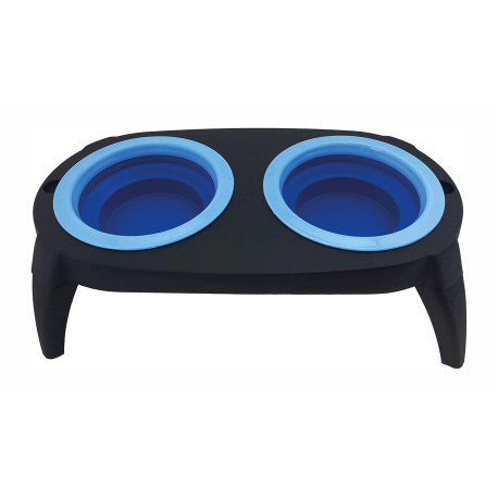 Gamelle double rétractable sur support 500 ml
