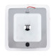 Plafonnier 1 lumière carré transparent 90 x 90 - 20 mm