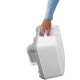 PORTA POTTI QUBE 335 BLANC POMPE A PISTON ET FIXATION AU SOL