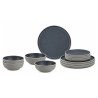 Pack vaisselle midday TRILOGY DARK 12 pièces - BRUNNER