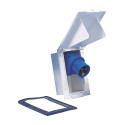 Socle a encastrer blanc p17 16A avec fiche pivotante