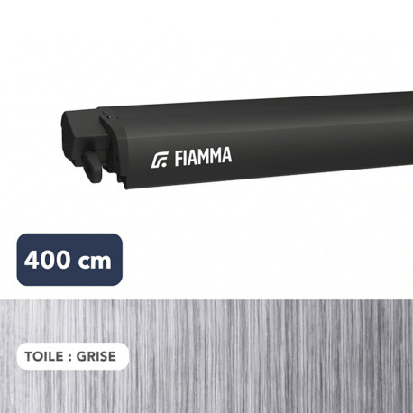 Store F80s 4,00 m NOIR toile GRISE
