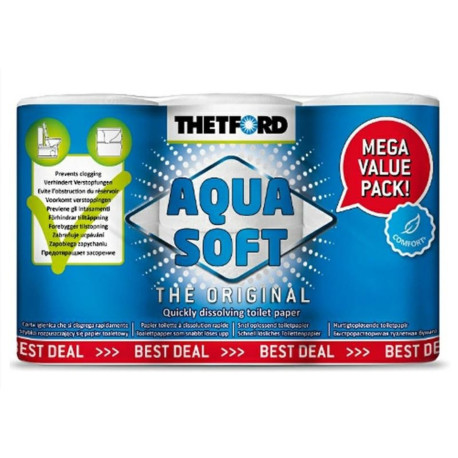 Papier toilette AQUA SOFT 6 rouleaux