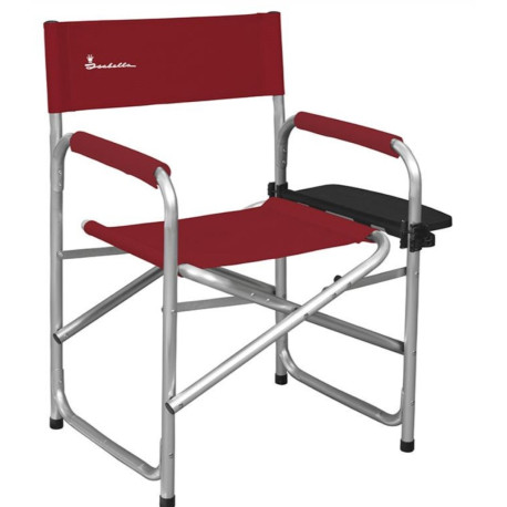 Fauteuil directeur rouge avec tablette ISABELLA