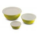 SET DE 3 SALADIERS AVEC COUVERCLE CITRON