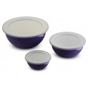 SET DE 3 SALADIERS AVEC COUVERCLE VIOLET