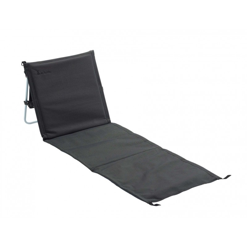 Chaise De Sol Pliable Avec Dossier – Tapis Plage Camping, Support Lombaire, Léger & Portable (Noir)