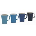 SET DE 4 MUG 35 cl QUADRATTO BLEU