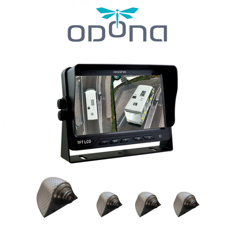 Kit 4 Cameras Vue Dessus Vehicule 360 Angle Cameras 180